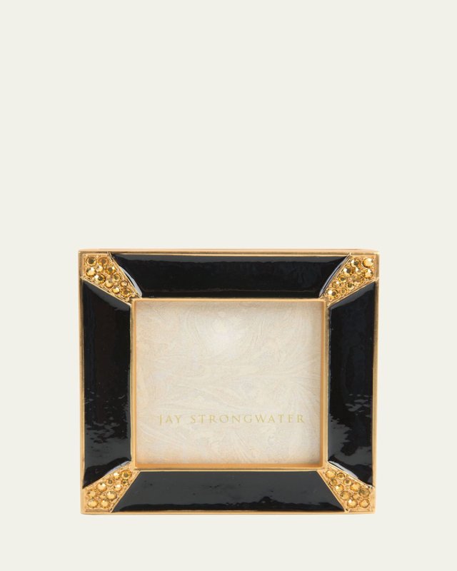 Black Leland Pave Corner 2" Picture Frame